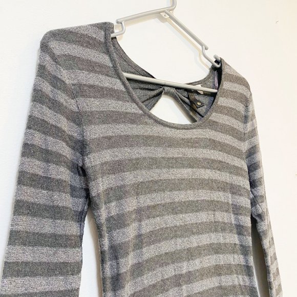 Vintage Y2K H&M Divided Striped Metallic Bodycon Mini Dress - Picture 5 of 10